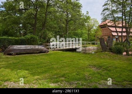 Wassermühle in Hanshagen, Mühlentag, Museum, Ausstellung, Mecklenburg-Vorpommern, Deutschland, Europa Stockfoto