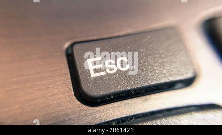 Makroaufnahme der Nahansicht der Tastaturtasten Stockfoto