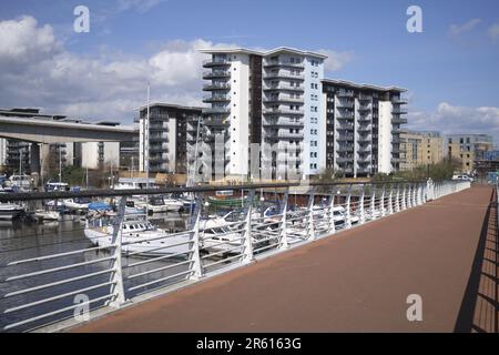 Yachthafen Cardiff Bay Stockfoto