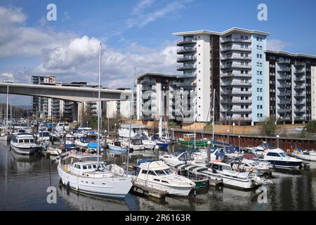 Yachthafen Cardiff Bay Stockfoto