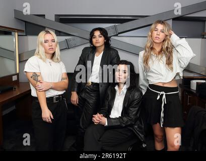 The Aces, 3Arena Dublin 3. Dez 2022 L-R Katie Henderson, Cristal Ramirez, Alisa Ramirez, McKenna Petty Stockfoto