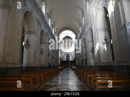 Malerischer Blick auf die barocke Cattedrale di Sant'Agata in Catania, Sizilien, Italien. Stockfoto