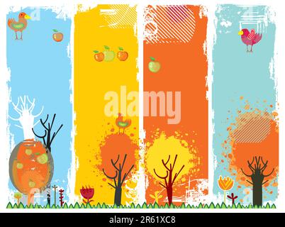Vertikale Herbstbanner Stock Vektor