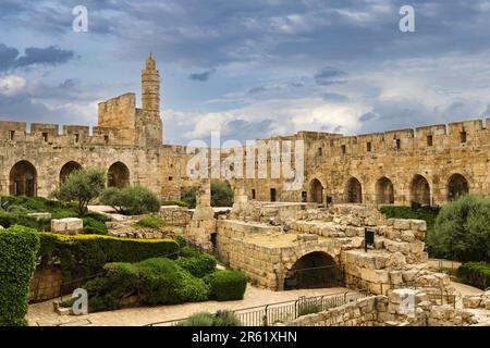 Turm Davids in Jerusalem Stockfoto