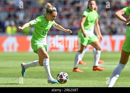 Eindhoven, Niederlande. 03. Juni 2023. Svenja Huth aus Wolfsburg, das während eines Fußballspiels zwischen dem FC Barcelona Femeni und dem VFL Wolfsburg im Finale des Wettbewerbs der UEFA Women's Champions League 2022-2023 am Samstag, den 3. Juni 2023 in Eindhoven, Niederlande, gezeigt wurde. Kredit: Sportpix/Alamy Live News Stockfoto