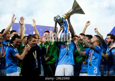 Neapel ist Weltmeister von Italien 2022 2023, der letzten Feier Stockfoto