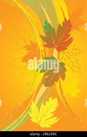 Ahornblätter im Herbst Stock Vektor