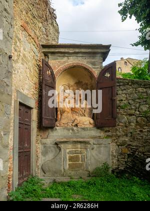 Terrakotta-Bild in der Chiesa di Sant'Antonio Abate, Cortona Stockfoto