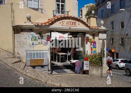 Restaurant Bar St Andre an der Costa do Castelo, Lissabon Stockfoto