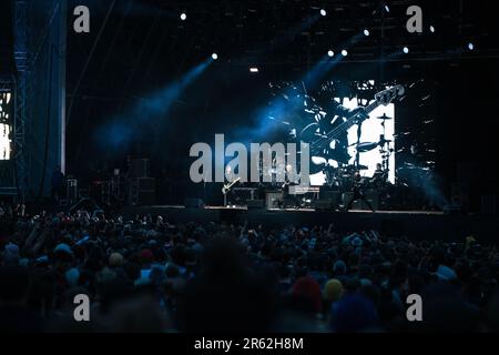 Die Nachkommen leben beim Slam Dunk Festival North, leeds uk, 28. Mai 2023. Stockfoto