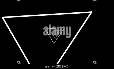 Abstrakte Strichdreiecke. Computergeneriertes 3D-Rendering Stockfoto
