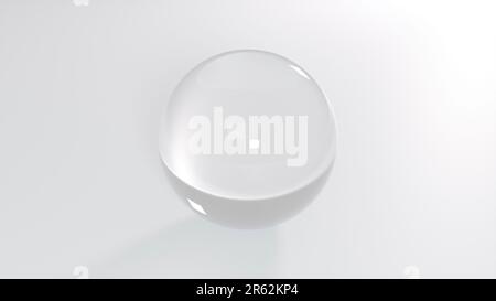 Abstrakte Glaskugel. Computergeneriertes 3D-Rendering Stockfoto