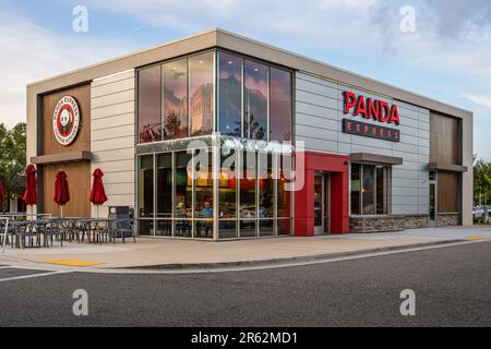 Panda Express Restaurant bei Sonnenuntergang in Jacksonville, Florida. (USA) Stockfoto