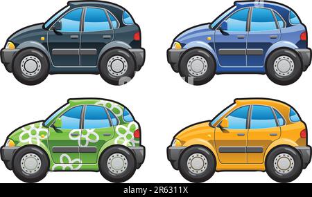 Heckklappenheck. Teil meiner Kollektionen von Karosserieformen. Nur einfache Verläufe - kein Verlaufsgitter Stock Vektor