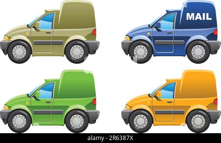 Van - Teil meiner Kollektionen von Auto-Karosserie-Style. Nur einfache Verläufe - kein Verlaufsgitter Stock Vektor