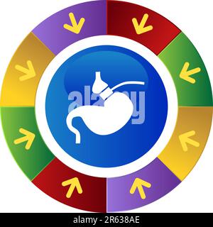 Magen-Bypass Stock Vektor