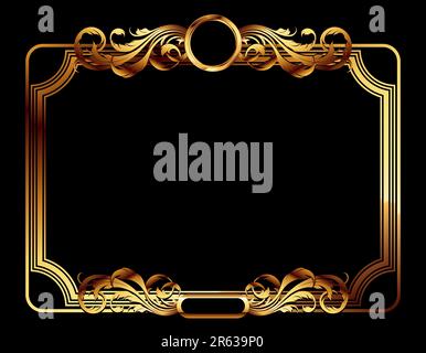 Kunstvoller Rahmen. Diese Abbildung kann als Designerarbeit nützlich sein Stock Vektor