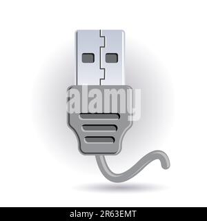 USB-Steckersymbol Stock Vektor