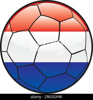 Vollständig bearbeitbare Illustration der Niederlande auf Fußball Stock Vektor