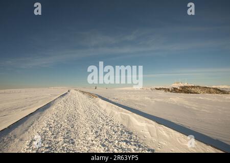 Utsukushi-ga-hara-Plateau im Winter Stockfoto