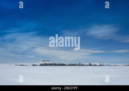 Utsukushi-ga-hara-Plateau im Winter Stockfoto