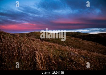 Das Hochland des Mount Kirigamine bei Twilght Stockfoto