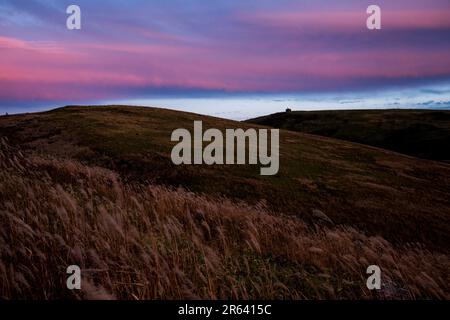 Das Hochland des Mount Kirigamine bei Twilght Stockfoto