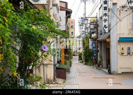 Die Thermalquelle von Shibu Onsen Stockfoto