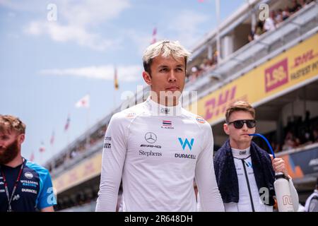 Circuit de Barcelona-Catalunya, Barcelona, SpainMonaco, 4. Juni 2023: Alex Albon, während des Formel-1-Grand Prix von Monaco Stockfoto