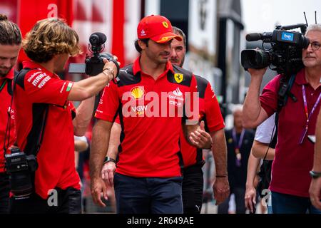 Circuit de Barcelona-Catalunya, Barcelona, SpainMonaco, 1. Juni 2023: Carlos Sainz, während des Formel-1-Grand Prix von Monaco Stockfoto