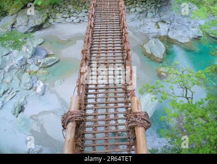 Kazura-Brücke in Iya am Morgen Stockfoto