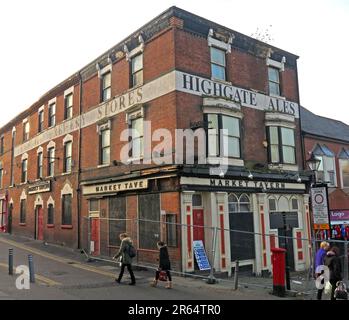 The Market Tavern, Highgate Brewery Building, an der Ecke George Street, Walsall, West Midlands, England, Großbritannien, WS1 1QR Stockfoto