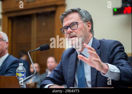 Washington, Usa. 06. Juni 2023. Dennis Shea, Exekutivdirektor, J. Ronald Terwilliger Center for Housing Policy, bipartisan Policy Center, tritt vor einem House Committee on the Judiciary SubCommittee on the Constitution and Limited Government auf, der „Government Litigation and the Need for Reform“ im Rayburn House Office Building in Washington, DC, Dienstag, 6. Juni 2023 anhört. Foto: Rod Lamkey/CNP/ABACAPRESS.COM Kredit: Abaca Press/Alamy Live News Stockfoto