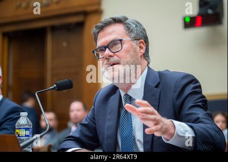 Washington, Usa. 06. Juni 2023. Dennis Shea, Exekutivdirektor, J. Ronald Terwilliger Center for Housing Policy, bipartisan Policy Center, tritt vor einem House Committee on the Judiciary SubCommittee on the Constitution and Limited Government auf, der „Government Litigation and the Need for Reform“ im Rayburn House Office Building in Washington, DC, Dienstag, 6. Juni 2023 anhört. Foto: Rod Lamkey/CNP/ABACAPRESS.COM Kredit: Abaca Press/Alamy Live News Stockfoto