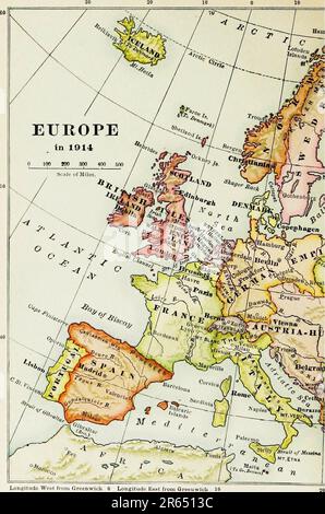 "Mittelalterliche und moderne Zeiten : eine Einführung in die Geschichte Westeuropas bildet die Auflösung des Römischen Reiches bis zur Gegenwart" (1919) Stockfoto