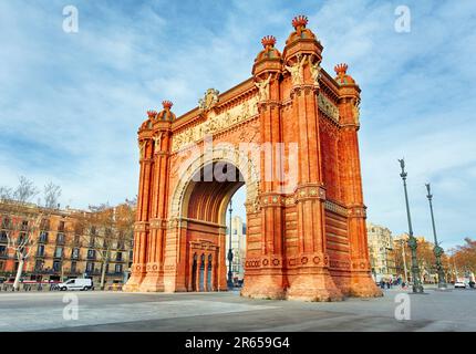 Barcelona, Triumphbogen, Spanien Stockfoto