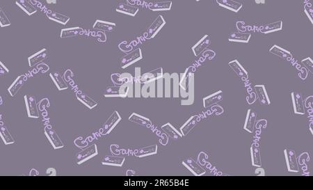 Nahtlose Textur von einem alten Retro-Hipster-Joystick-Controller für Videospiele vor dem Hintergrund der 70s, 80s und 90s. Der Backg Stock Vektor