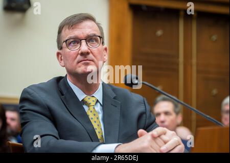 Washington, Vereinigte Staaten Von Amerika. 06. Juni 2023. Marc SEDAM, Vice President, Technology Opportunities & Ventures, NYU Langone Health, tritt vor einem House Committee on the Judiciary | SubCommittee on Courts, Intellectual Property und der Internet-Anhörung „IP and Strategic Competition with China: Part II Priorizing U.S. Innovation Over Assisting Foreign Conversaries“ im Rayburn House Office Building in Washington, DC, Dienstag, 6. Juni 2023. Kredit: Rod Lamkey/CNP/Sipa USA Kredit: SIPA USA/Alamy Live News Stockfoto