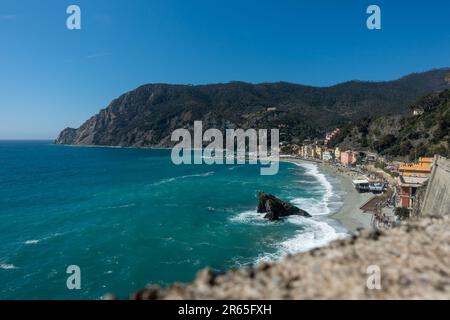 Ausflug zum Strand von monterosso in cinque terre, italien Stockfoto