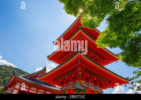 Dreistöckige Pagode von Kiyomizu-dera Stockfoto