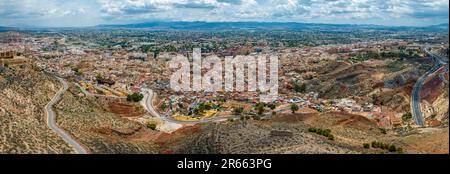 Toller Panoramablick auf die Stadt Lorca in der Provinz Murcia Spanien Stockfoto