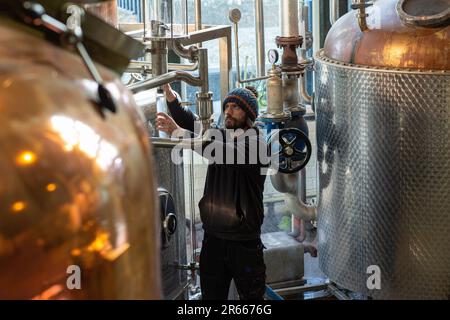 Arbikie Highland Estate Distillery, Highlands, Montrose, Schottland Stockfoto
