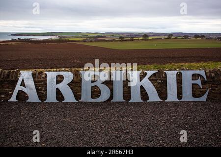 Arbikie Highland Estate Distillery, Highlands, Montrose, Schottland Stockfoto