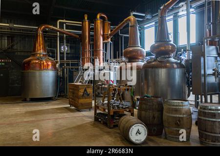 Arbikie Highland Estate Distillery, Highlands, Montrose, Schottland Stockfoto