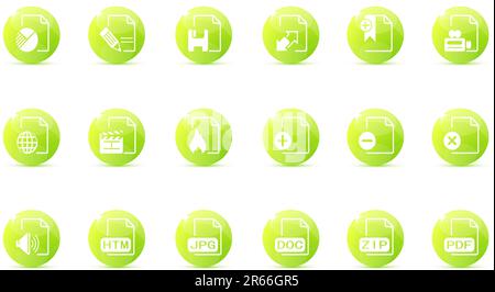 Dokument- und Dateiformate Stock Vektor