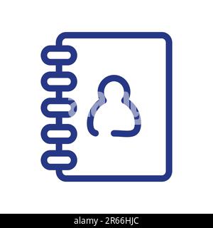 Notebook-Symbolvektor isoliert auf weißem Hintergrund für Ihr Web- und Mobile-App-Design, Notebook-Logo-Konzept Stock Vektor