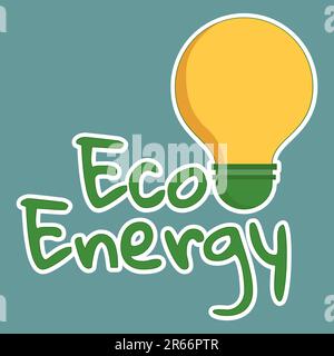 Umweltfreundliche Energiekonstruktion, Vektordarstellung für das Konzept „Green Life“ in EPS 10. Stock Vektor