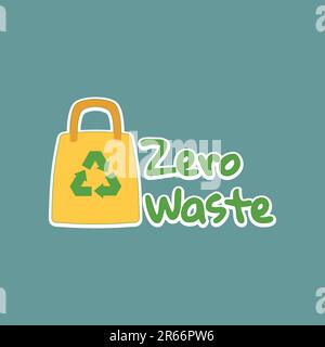 Design ohne Verschwendung, Vektorgrafik EPS10. Umweltfreundliches Konzept zur Rettung des Planeten Erde Stock Vektor