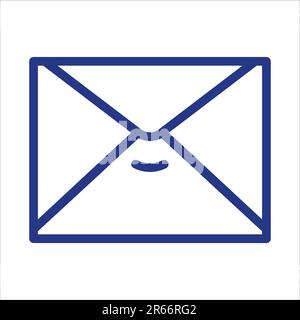 Symbol "Kuvertlinie". E-Mail, Brief, Korrespondenz. Postkonzept. Kann für Themen wie Kommunikation, Korrespondenz, Korrespondenz verwendet werden Stock Vektor