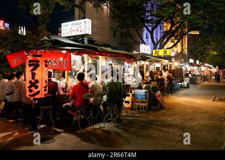 Imbissstände in Hakata Stockfoto